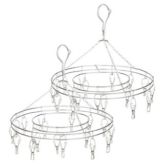 樂邦 不鏽鋼防風曬衣架 20夾, 不鏽鋼, 2個