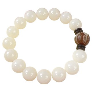 Oveuel 設計念珠 白玉蓮花 12mm, 1個, 混合顏色