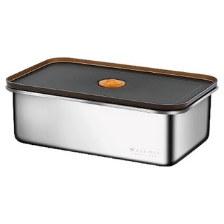 MASIONS 美心 DELUXE 可微波 頂級304不鏽鋼密封防漏保鮮盒 1L, 1 個容器 + 1 個蓋子, 1組