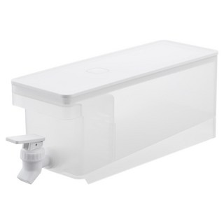 Yamazaki 山崎 tower冷水壺/冷飲壺/冷飲桶/家用冷水桶 附水龍頭 戶外用品/露營野餐適用, 1個, 白色, 1.8L