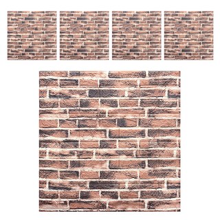 WE CHAMP 3D立體磚紋隔音棉防撞貼 WTB-499 5張, 紅磚