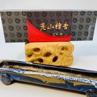 施金玉沐香齋 天然老山檀香臥香 6.8吋, 本色, 1個