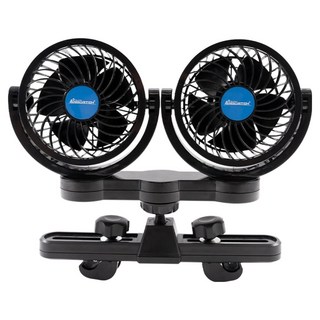ANBORTEH 安伯特 酷樂後座雙渦流循環扇PLUS/車用電風扇/後座風扇, 黑色, ABT-E090