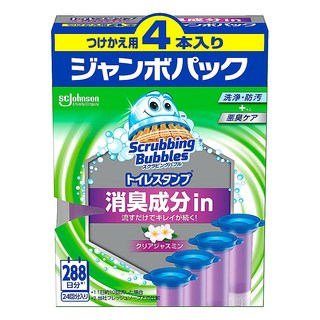 SC Johnson 莊臣 Scrubbing Bubbles 馬桶清潔凝膠替換裝4件組 茉莉花香 紫標, 152g, 1盒
