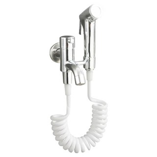 馬桶噴槍軟管組 金屬噴漆款, 銀色