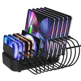 수피 C타입 10포트 올고속 멀티 충전기 CS101, 1개, 블랙