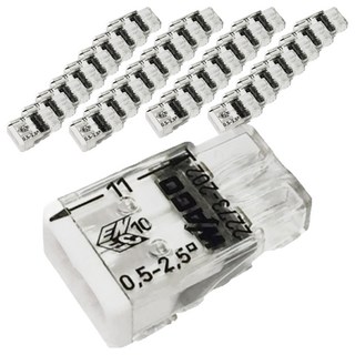 WAGO 旺科 單芯線專用快接端子 2p 白色 適用0.5~2.5mm, 50個
