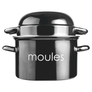 ibili 雙耳琺瑯湯鍋2件組, 1組, 曜石黑, 大鍋 + 小鍋