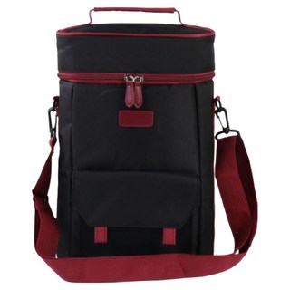 Labelloa 便攜式紅酒保冷袋, 1個, 黑色