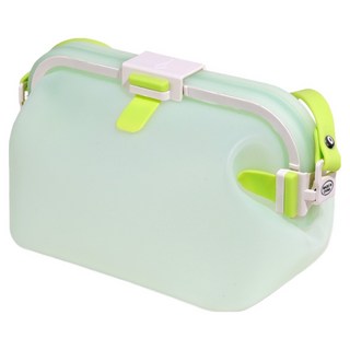 Hoottak 多用途防水矽膠包 收納袋 游泳包 2L 16 x 11 x 11cm, 1個, 萊姆綠