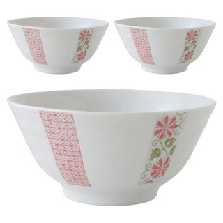 JUST HOME 櫻花藤葉陶瓷碗3件組 日本製 5911-45A3 5.5吋, 1組, 白色, 陶瓷碗