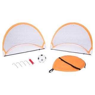 韓國 iWANNA Gym & Kids 彈出式迷你足球門 2入 + 球 + 打氣筒 + 收納袋 + 固定釘組合, 1套, 混合色