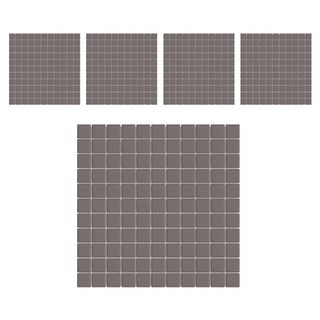MONESPACE 瓷質馬賽克磁磚 25mm, 深灰色霧面, 5個