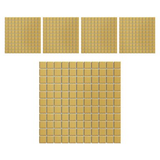 MONESPACE 瓷質馬賽克磁磚 25mm, 金色霧面, 5個