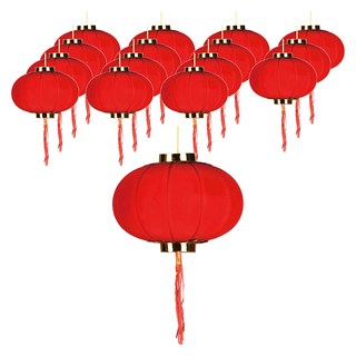 小麥購物 春節裝飾植絨小燈籠 6 L2005 16個, 紅色
