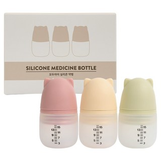 블루마마 모두아이 실리콘 약병 3종 + 케이스 세트, 1세트