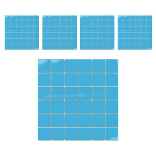 MONESPACE 瓷質馬賽克磁磚 48mm, 深天藍色亮光, 5個