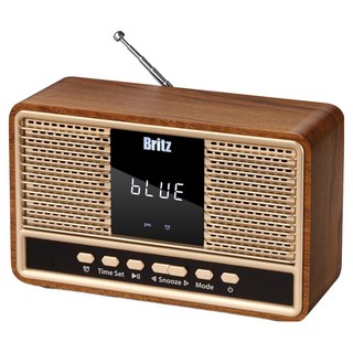 브리츠 레트로 FM 라디오 홈인테리어 블루투스 스피커, BZ-MK88, WOOD