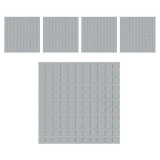 MONESPACE 瓷質馬賽克磁磚 25mm, 淺灰色霧面, 5個