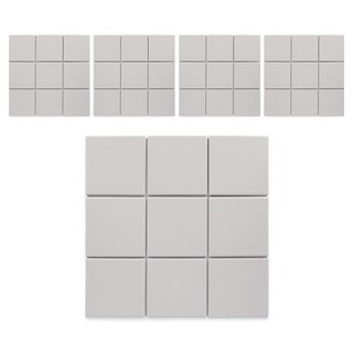 MONESPACE 瓷質馬賽克磁磚 100mm, 灰色霧面, 5個