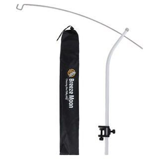 Breeze Moon 露營桌 拱形IGT燈架 照明支架 + 收納袋組合, 銀色, 1套