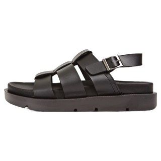 VONIN 柔軟氣墊漁夫雙層編織輕量涼鞋 TS400BK