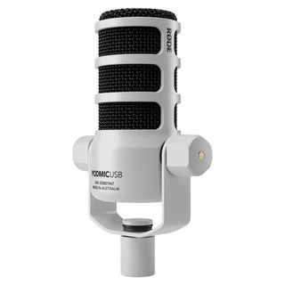RODE 台灣公司貨 有線動圈式麥克風, RDPODMICUSB, 白色