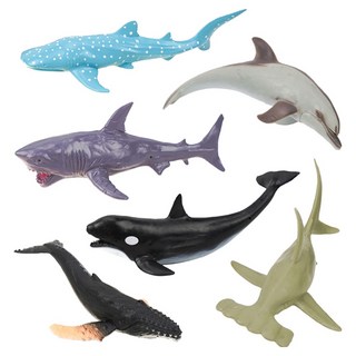 硬質仿真海洋動物模型6件組 小, 1組