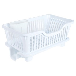 小麥購物 碗盤瀝水置物架 側開 L1120 大, 白色, 1層, 1個