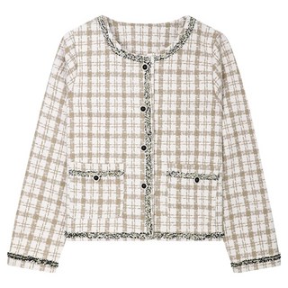 ISABEY 女款口袋格紋粗花呢夾克 VHJAI2102