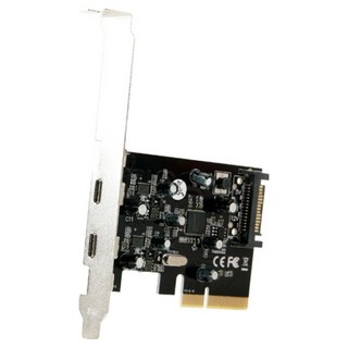 Malgeunnuri Coms USB 3.1 擴充卡 Type C 2埠 PCI-E 倍速 USB 連接埠擋板 PCI Express 支架, 1個, SW813