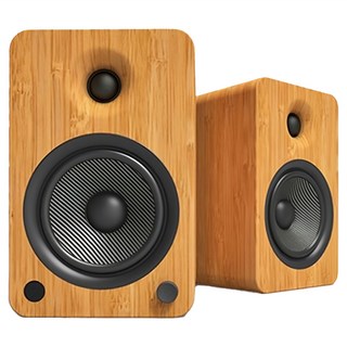 kanto 藍牙立體聲書架喇叭, 淺色竹紋, YU6