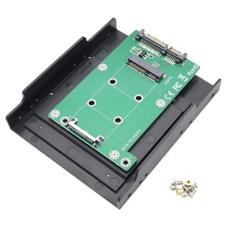 Coms SATA 轉換器 mSATA to SATA 22P + 3.5 鋁合金支架, 1個