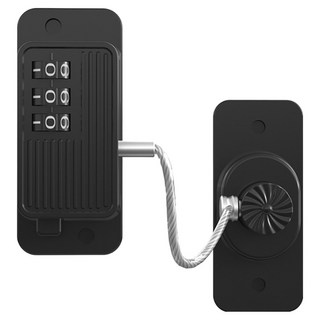 小麥購物 免打孔無痕窗戶密碼安全鎖 L558 黑色, 1個