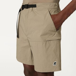 K-WAY 男款登山防水布附腰帶短褲 Y232EMN381