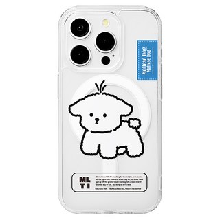 Design Plus MagSafe 透明硬殼軟邊彩色馬爾濟斯手機殼