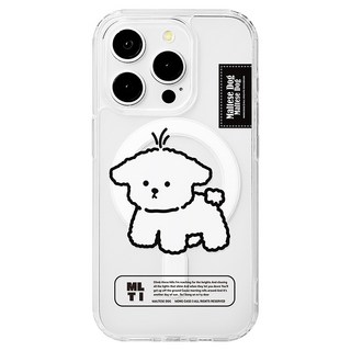 Design Plus MagSafe 透明硬殼軟邊彩色馬爾濟斯手機殼