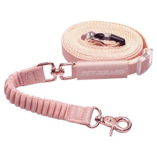 펫줄앤코 강아지 길이조절 핸즈프리 완충 리드줄, 핑크크림, 1개