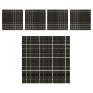 MONESPACE 瓷質馬賽克磁磚 25mm, 霧面黑, 5個