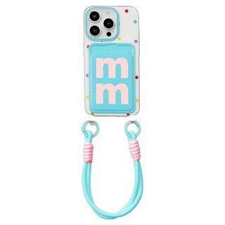 고지비 비비파이 m.m 도트 웨이브 카드수납 스트랩줄 휴대폰 케이스