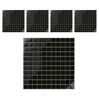 MONESPACE 瓷質馬賽克磁磚 25mm, 亮光黑, 5個