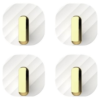 BANHESTYLE 半河家居 北歐輕奢掛勾4件組, 1組, 白色