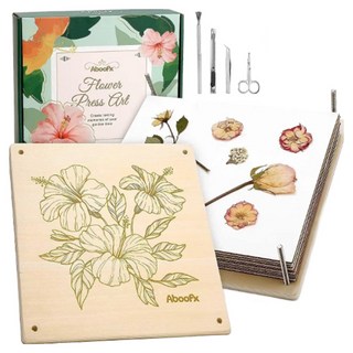 上手家居 DIY壓花器套裝組合/壓花板/植物標本/壓花器/押花器, 原木色