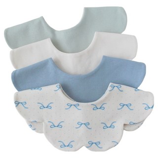 BUNNIE BLOSSOM 嬰幼兒用兔子滾邊圍兜4件組, 1套, 蝴蝶結