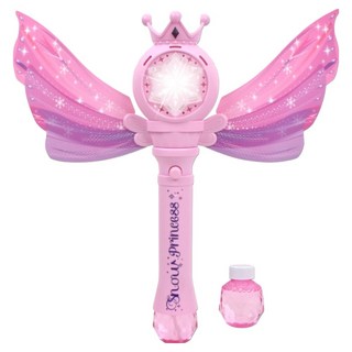 라이트닝 자동 버블 요술봉 비눗방울 스틱 핑크왕관, 혼합색상, 1개