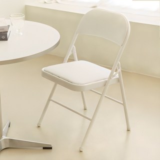 WellFurniture DANA 折疊皮質靠背椅 440 x 460 x 760mm, 1個, 白色