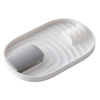 小麥購物 鍋蓋鍋鏟放置架 L2060, 北歐白, 1個