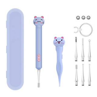 YUNMI 兒童放大發光耳勺 挖耳工具組 薰衣草紫, 1組, 1入