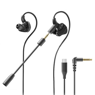 DTAudio 耳掛式電競耳機 Type-C, 黑色, 單一型號