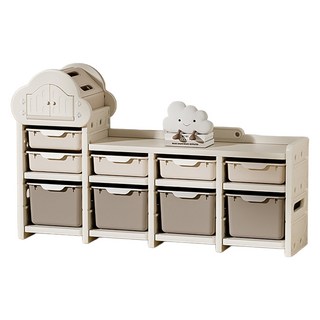 lilikoko 哩哩摳摳 雲屋收納櫃 組合九, 3層, 茉莉白